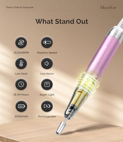 Cordless Nail Drill 35,000 RPM Rechargeable Nail File - MM400D