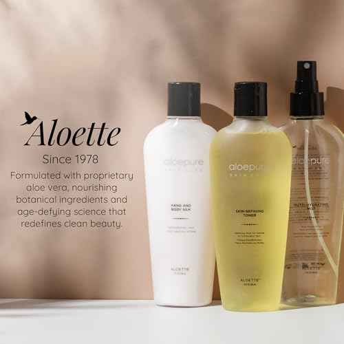 Aloette Hand & Body Silk Lotion - Lightweight & Gentle Moisturizer Body Lotion for Women & Men - Floral Scent Hydrating Skin Care with Aloe Vera Extract for Soft & Smooth Skin - 8 Fl Oz