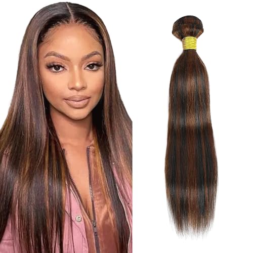P1B30 Ombre Straight Human Hair Bundle 24 Inch Brazilian Virgin