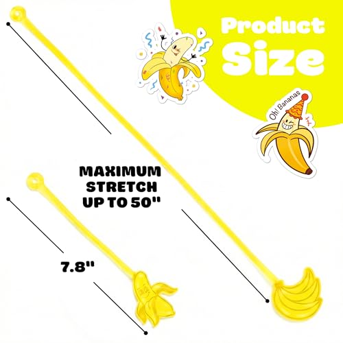 48Pc Banana Party Favors Set - Sticky Hands & Tattoos