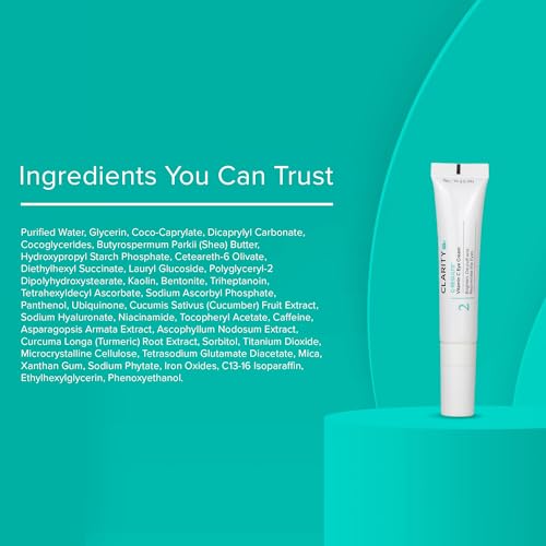 ClarityRx C-Results Natural Plant-Based Vitamin C Eye Cream for Dark Circles, Eye Bags, Puffiness & Wrinkles (0.5 oz)