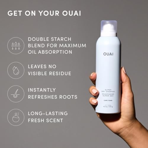 OUAI Super Dry Shampoo Travel Size Cape Town 2 Fl Oz - Oil Absorbing Hair Refresh