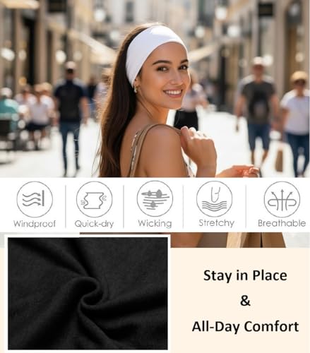 Huachi Women's Headbands 16-Pack Non-Slip Sports & Yoga