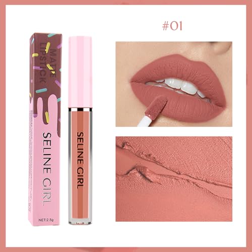 Matte Lip Gloss 12 Shades - Creamy, Long-Lasting Lipstick