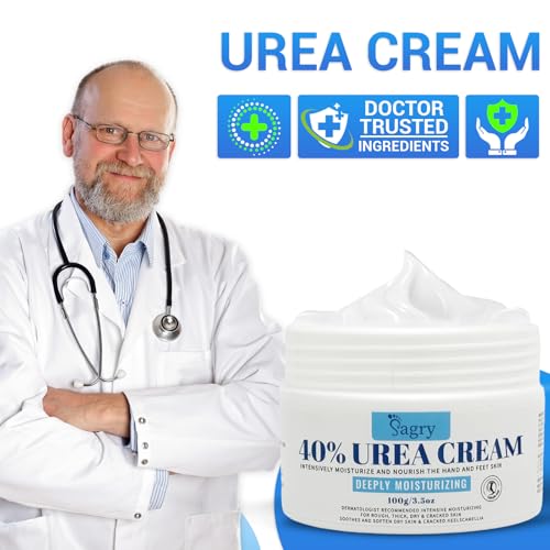 Urea Cream 40 Percent for Feet Maximum Strength, Foot Cream for Dry Cracked Heels Feet Knees Elbows Hands, Urea 40% Cream for Deep Moisturizes, Callus Remover, Heel Crack Repair