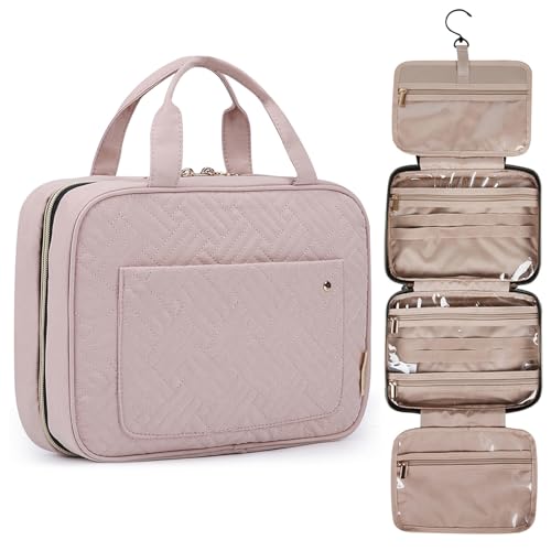 BAGSMART Travel Toiletry Bag with Hanging Hook, Water-Resistant