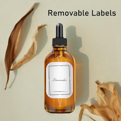 Amber Glass Dropper Bottles 4oz - 6 Pack with Pipettes & Labels