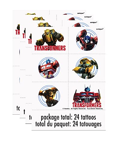 Transformers Birthday Party Favor Bundle - 12 Pencils, 24 Tattoos, Stickers