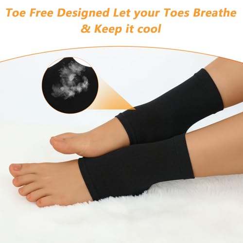 4 Pairs Moisturizing Gel Heel Socks for Dry Cracked Feet
