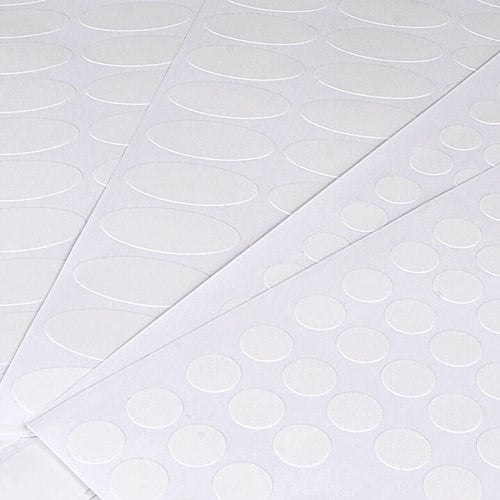 Waterproof Essential Oil Bottle Labels Set with Marker Pen - Oval & Round Stickers