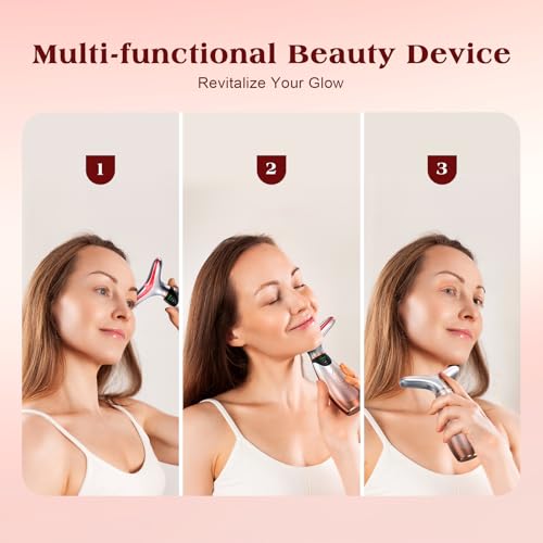 Pedete 7-Color Red Light Therapy Facial Massager with Heating & Vibration