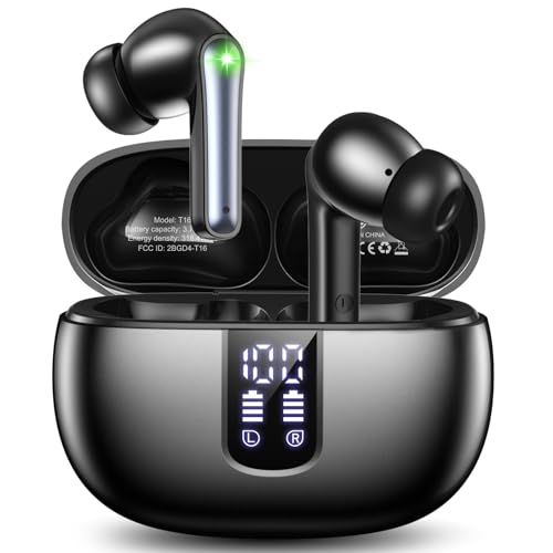 Wireless Bluetooth Earbuds 5.4 with 48H Playtime, Hi-Fi Sound & LED Power Display