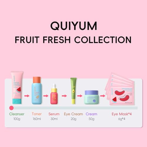 QUIYUM Anti-Aging Skincare Set - 6-Piece Peptide & Vitamin C Kit