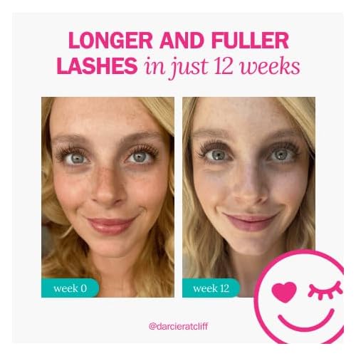 fLASH Eyelash Serum for Long, Curled Natural Lashes - Enhances & Strengthens, Safe & Effective Formula for Contact Wearers & Sensitive Eyes, 3 Month Supply - 2mL (0.07 Fl Oz)