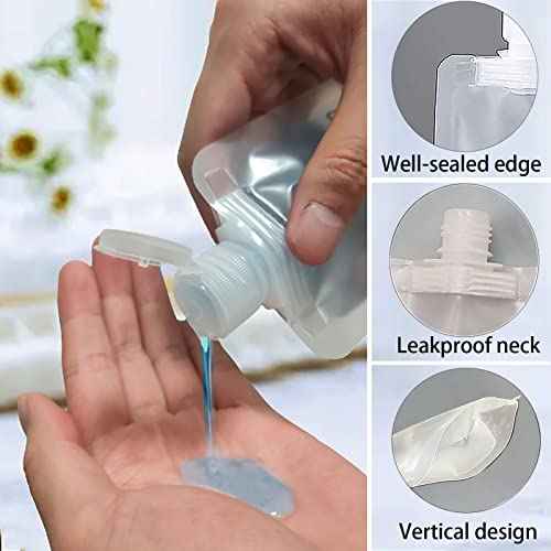 18 PCS Travel Pouches for Toiletries TSA Approved Travel Fluid Makeup Packing Bag Travel Containers for Toiletries Leak Proof Travel Size Toiletries Refillable Cosmetic Containers