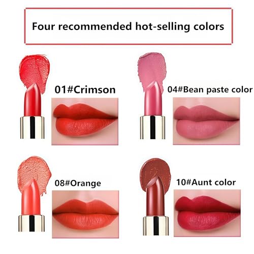 Alobon Long-Lasting Non-fading Lipstick Moisturizes and Fills the Body with a Deep Red Color That Remains Vibrant for a Long Time (02* Cherry Blossom Pink)