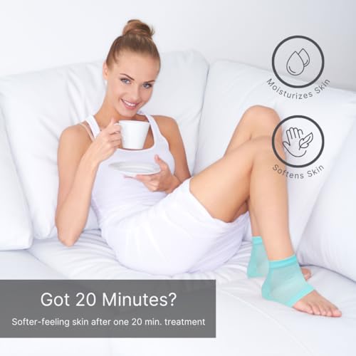 NatraCure Vented Moisturizing Gel Heel Sleeves for Dry Cracked Feet