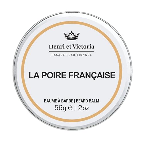 Beard Balm For Men - Moisturizing, Non-Greasy Beard Softener, Soothes Beard and Skin, Prevents Dryness, Flaking, Dandruff, Skin Irritation, Ingrown Hairs, Handmade Beard Balm - La Poire Fran?aise 56g