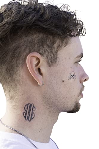 Temporary Tattoos 8-Piece Set – Microphone, Dollar, Anchor