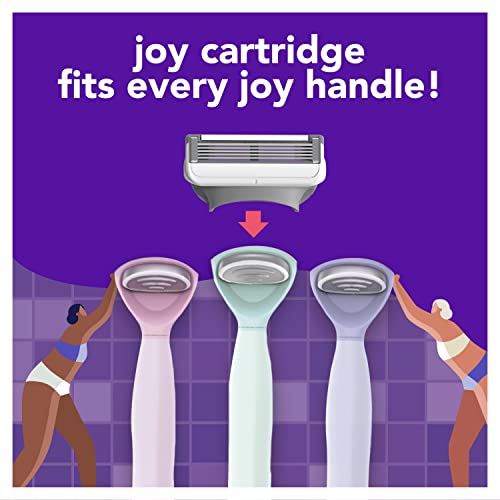 Joy Razor Blade Refills - 8 Count with Lubrastrip for Smooth Shave