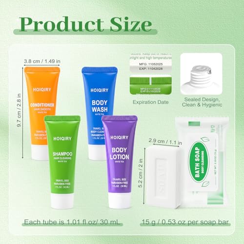 Hotel Toiletries Bulk Set - 50 Pcs Travel Size 5-in-1