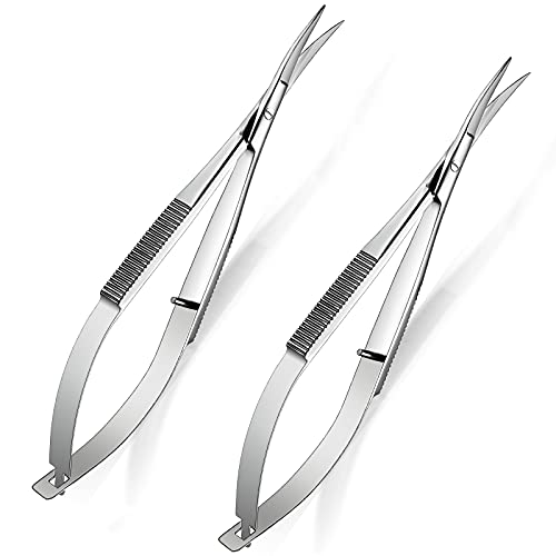 Embroidery Scissors 4.7 Inch Curved Tip Stainless Steel 2 Pack