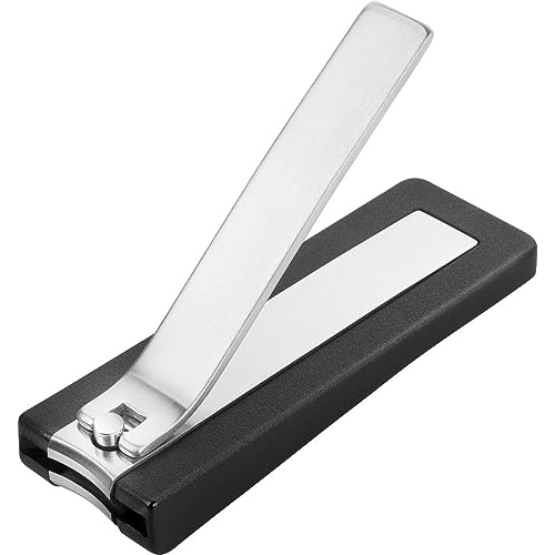 ZWILLING Nail Clipper (with Nail Catch Box, Strong Leverage for Finger- and toenails, Slightly Curved Cutting Edge), Premium, Black, 2.5 inch
