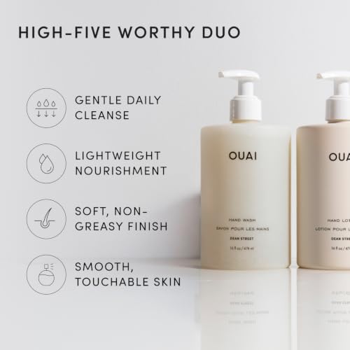 OUAI Hand Wash & Lotion Set - Dean Street | Hydrating Floral Fragrance