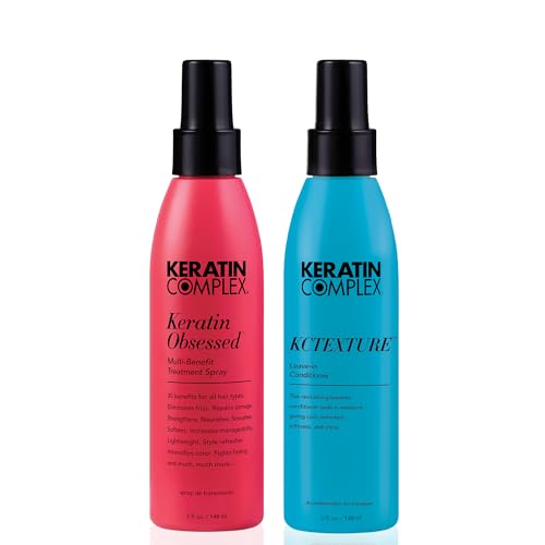 Keratin Complex - Blow Dry Essential Curl Kit - Keratin Obsessed, 5 fl oz + KCTEXTURE Leave-In Conditioner, 5 fl oz