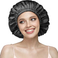 YFONG Double Layer Silk Sleep Cap for Women - 22 Momme Mulberry Satin Bonnet with Adjustable Elastic, Reduces Frizz & Keeps Hairstyle