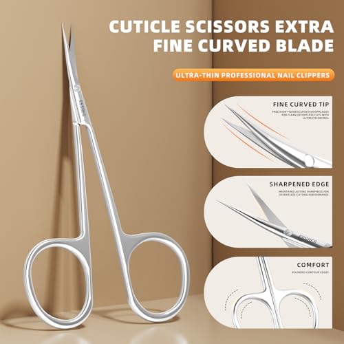 Precise Curved Cuticle Scissors for Facial Hair & Eyebrows