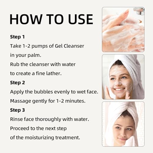 Hydrating Gel Facial Cleanser, 10.1 oz & 3.4 oz Travel Size, Fragrance Free, For Normal to Dry & Sensitive Skin (2, 13.5Fl oz)