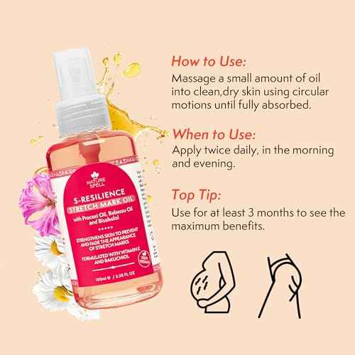 Nature Spell Stretch Mark Oil For Women, Vegan Body Oil for Stretch Marks, Scars & Uneven Skin Tone, 3.38 Fl Oz