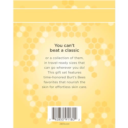 Burt's Bees Gifts Ideas - Timeless Minis Set, 6 Products - Beeswax Lip Balm, Coconut Foot Cream, Honey Body Lotion, Deep Cleansing Cream, Res-Q Ointment & Hand Salve