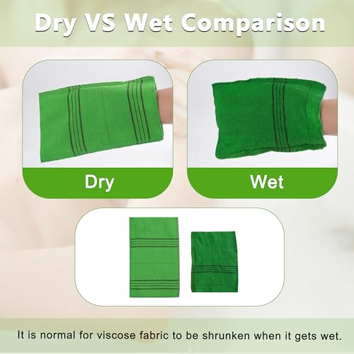 Korean Exfoliating Mitt (15 Pack, 5 Colors) - Body Scrub Glove