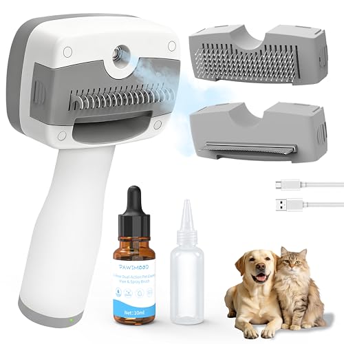 5-in-1 Pet Steam Brush for Dogs & Cats - Deshedding & Dematting