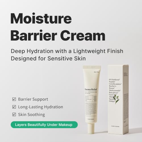 FORETDERM Peptide Face Cream with EGF & CICA - Sensitive Skin Moisturizer