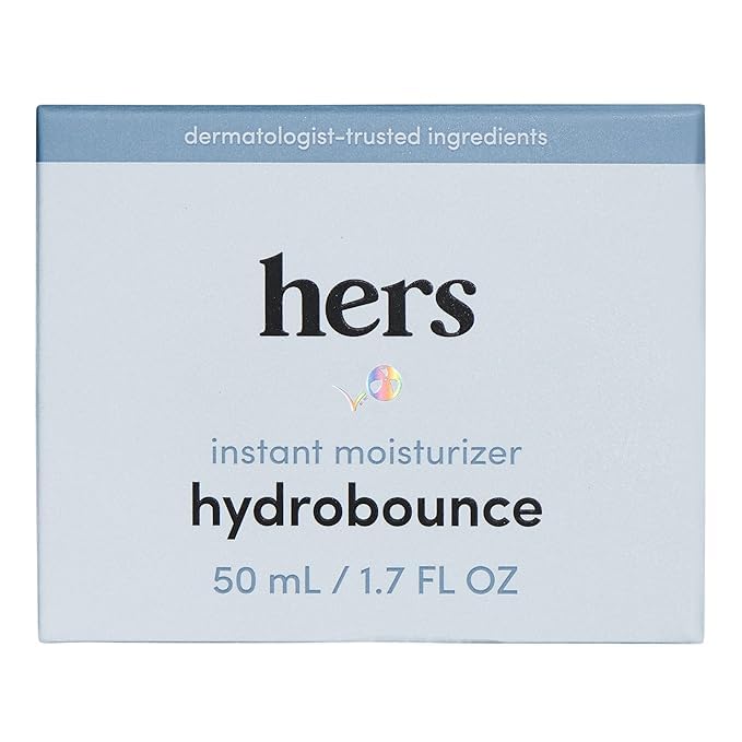 hers Hydrobounce Instant Moisturizer - Squalane Moisturizer Made for All Skin Types - Moisturizes, Smoothes Fine Lines - Contains Hyaluronic Acid, Squalane, and Probiotics - 2 Pack