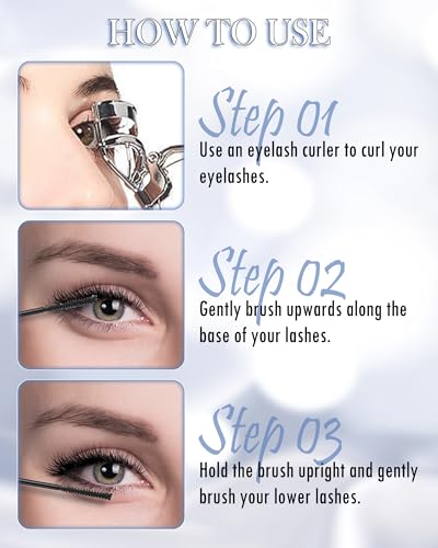 Lestpola Waterproof Mascara for Sensitive Eyes | Volume & Lengthening, 2 Pcs