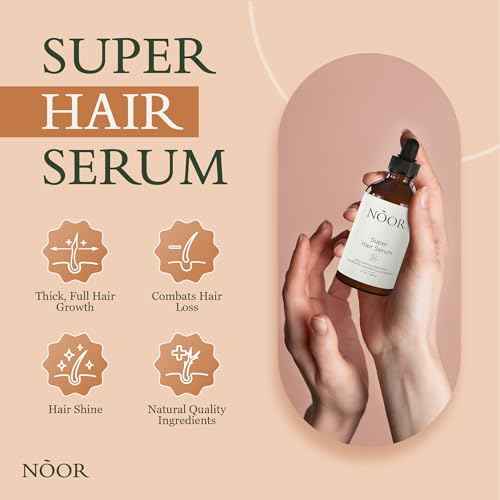 NOOR HAIR Growth Super Hair Serum for Frizzy and Damaged Hair, Prevent Hair Loss & Thinning, Hair Treatment Serum for Women