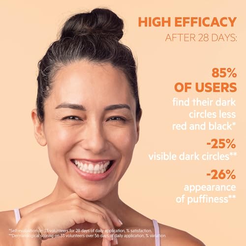 SVR C Biotic Eye Contour Cream. 5% Vitamin C Moisturizer for Puffiness, Dark Circles, Brightening & Even Skin Tone. Vegan, Made in France, 1 Fl. Oz.