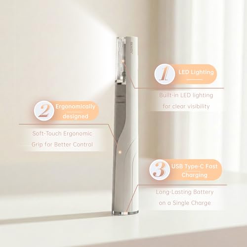 Sonic Dermaplane Razor for Women - Facial Hair & Peach Fuzz Remover