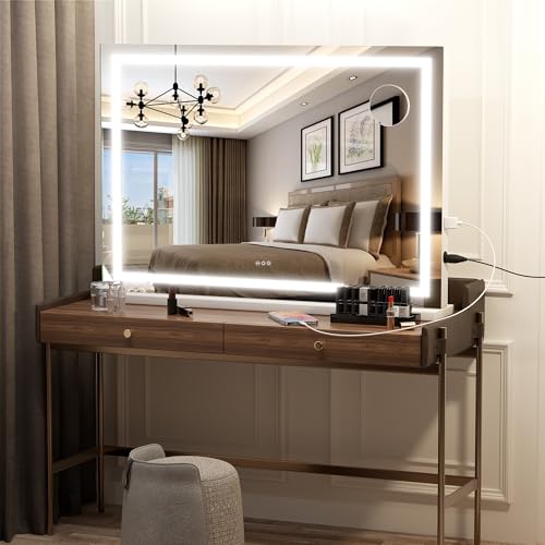 28" x 20" LED Makeup Mirror with Dimmable Touch Control
