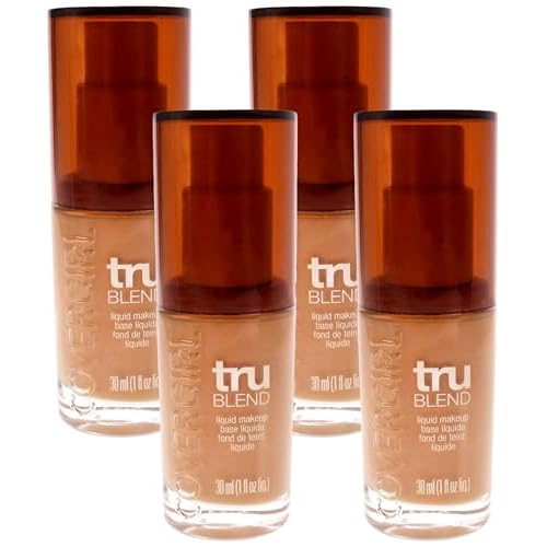 COVERGIRL truBlend Liquid Foundation Makeup Tawny D5, 1 oz (packaging may vary) (Pack of 4)