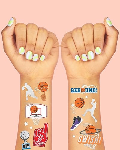 Basketball Temporary Tattoos - 58 Foil Styles