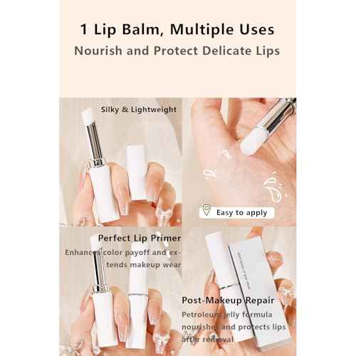 3 Pcs Lip Primer, Colorless & Odorless, Non-Sticky & Lightweight, Hydrating Lip Primer Perfect for Pre-Makeup Prep & Daily Lip Care, Travel-Friendly