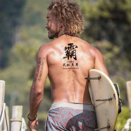 Temporary Chinese Character Tattoos - 60+ Designs, Waterproof