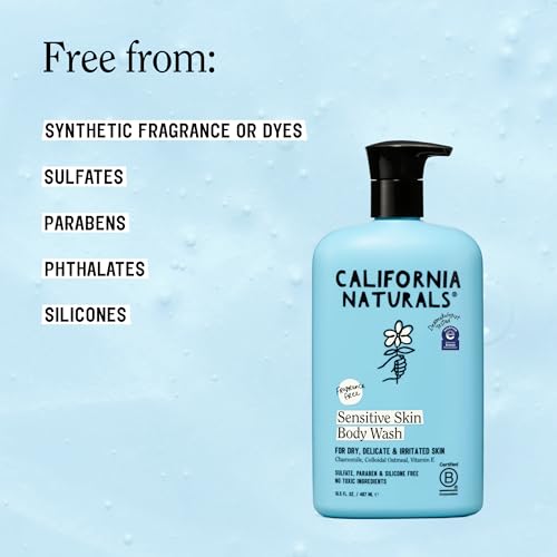 California Naturals Sensitive Skin Body Wash with Aloe & Chamomile - 16.5 oz, Pack of 2