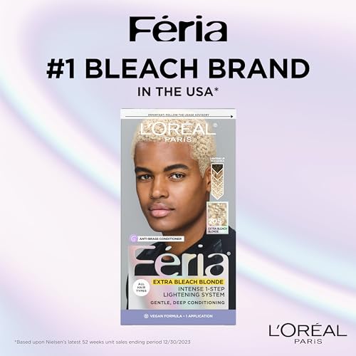L'Oreal Paris Feria Multi-Faceted Shimmering Hair Color, 205 Bleach Blonde