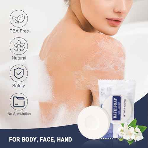 Bulk Bar Soap Round, 500 Pack Mini Soap Bars Bulk Individually Wrapped, 0.5 oz Travel Soap Small Hotel Soaps Travel Size Toiletries for Hotel Bathroom(Round)